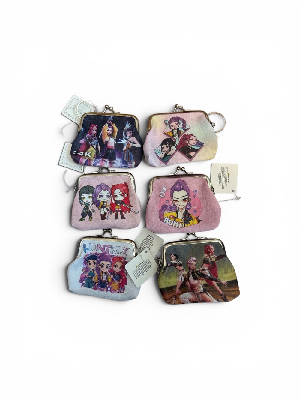 Kids K-Pop Character Coin Pouch - Pink